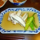 穴子とシシトウの煮物